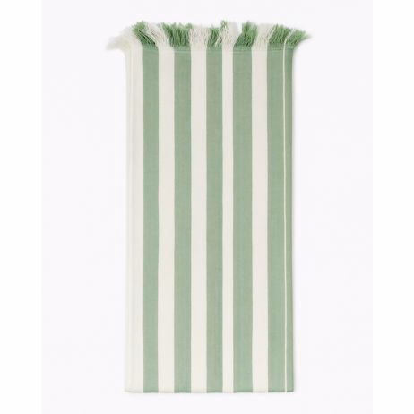 Green Stripe Bamboo Towel