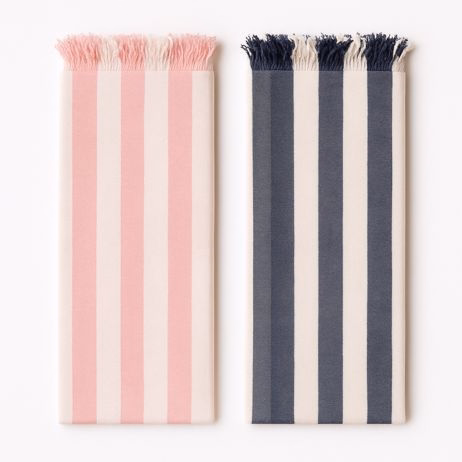 Pink Stripe & Blue Stripe Bamboo Towel